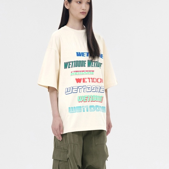 WE11DONE Multi Logo T-shirt Size Small - Picture 2 of 7